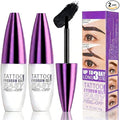 2Pcs Black Tattoo Eyebrow Gel Easy Peel Off - Waterproof & Sweatproof Tattoo Effect, Transfer-Resistant Multi-Day Wear, All Skin Types Mother’s Day Eyebrow Tint Gift Set