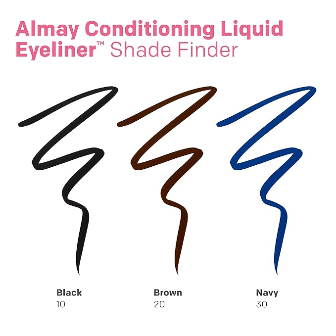 Almay Conditioning Liquid Eyeliner, Longwearing, Waterproof, Hydrating, 20 Brown, 0.03 fl oz. (Pack of 2)