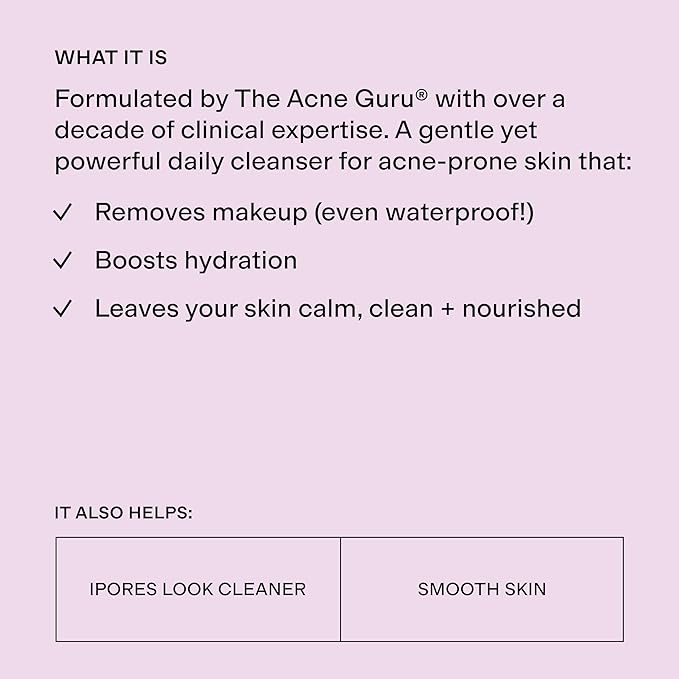 CLEARSTEM - GENTLECLEAN Vitamin C Infused Calming Wash - Facial Cleanser, Makeup Remover - Goldenseal + Green Tea - Facial Skin Care Products - Gluten Free, Cruelty Free - 6 fl oz / 180ml
