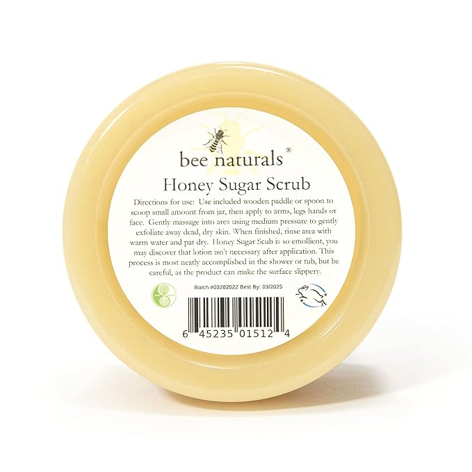 Luxurious Honey Sugar Scrub 8oz – Gentle Exfoliating Blend for Face, Body & Feet with Honey, Coconut & Essential Oils – Nourishing Moisture with Signature Vanilla Fragrance for Radiant Skin