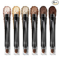 LUXAZA PRO Gold Eyeshadow Stick Makeup Set 6PCS, Neutral Shimmer And Matte Cream Eye Shadow Palette, Metallic Bronze Smoky Eyeliner Brightener Crayon Pencil Kit, Ideal Gift for Women -Golden Amber