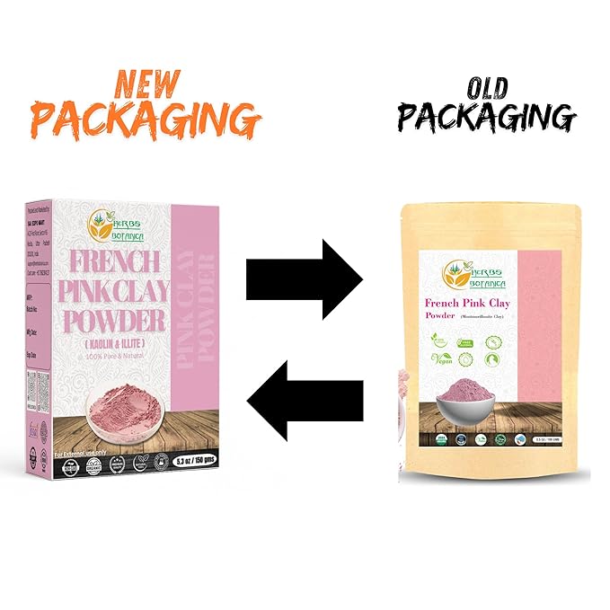 Herbs Botanica French Pink Clay/Rose Clay Powder Montmorillonite Kaolin Clay Powder Healing Clay for Face Mask Skin Care Detox, For Soap Making Clay French Skincare150 gms / 5.3 oz