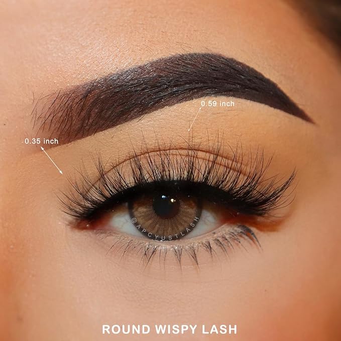 APCYUST Lashes Mink Bulk 30 Pair Wholesale Lashes 5D Fluffy Eyelashes Wholesale Faux Mink Eyelashes Natural Medium Length Fake Lash with Portable Pack (Round Ultra-Wispy 30 Pairs)