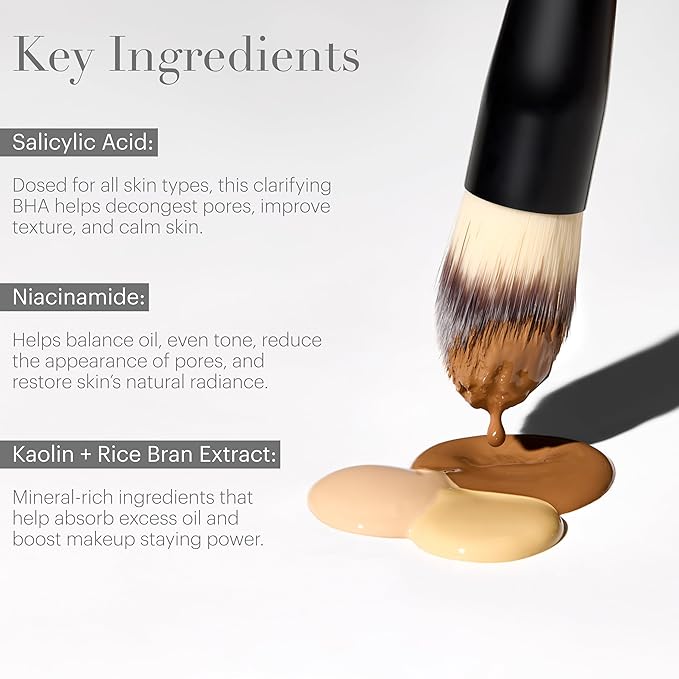 Glo Skin Beauty Modern Matte Foundation, 5W (30 mL) - Oil-free, Buildable Medium-to-Full Coverage, Powered by Salicylic Acid and Niacinamide
