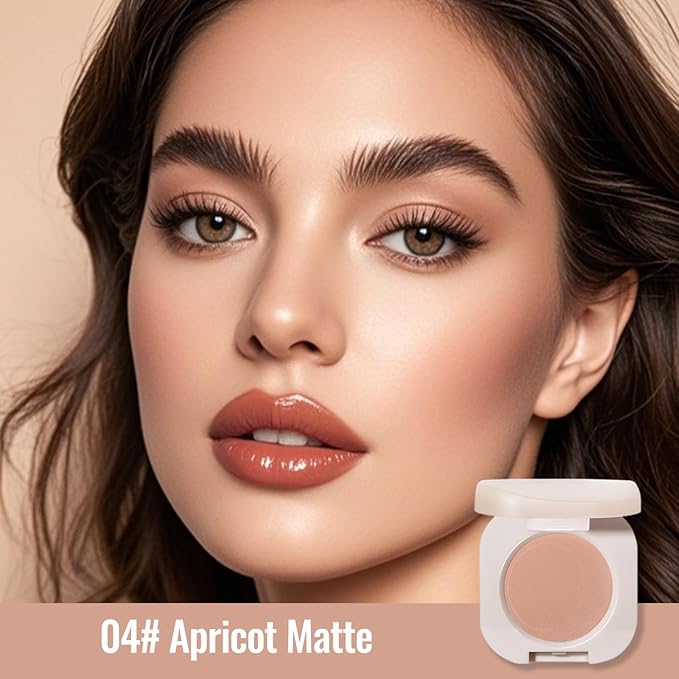 Erinde Apricot Matte Single Eye Shadow Palette Makeup for Older Women, Natural Eyeshadow Powder for Blue, Green & Brown Eyes, High Pigment Blendable Long-Lasting Eye Shadow Sombras para Ojos, 04