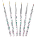 Maitys 6 Pcs Eyeliner Brushes Fine Point Thin Eye Makeup Gel Eyeliner Brush Water Activated Graphic Cosmetic Liner Wands for Eyes Makeup Tools(Bright Style)