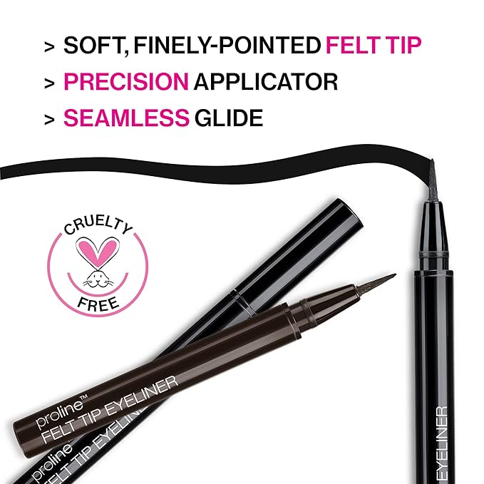 wet n wild Proline Felt Tip Eyeliner Dark Brown,.017z