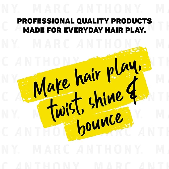 Marc Anthony Curly Hair Shampoo, Strictly Curls - 3x Moisture For Curl Defining & Curl Enhancing - Shea Butter, Marula Oil, Aloe Vera & Coconut Cream - Sulfate Free & Color Safe For Dry Damaged Hair