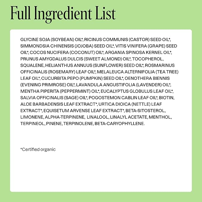 Cliganic Rosemary Hair & Scalp Oil with Biotin & Jojoba With Herbal Organic Ingredients - Serum To Smooth & Soften Frizzy, Damaged Hair, Split Ends & Dry Scalp, Promote Fuller-Looking Hair, 4 Fl Oz