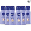 NIVEA Shea Nourish Body Lotion for Dry Skin with Hyaluronic Acid, Shea Butter and Deep Nourishing Serum, 48-Hour Body Moisturizer, 2.5 Fl Oz Bottle, Pack of 6
