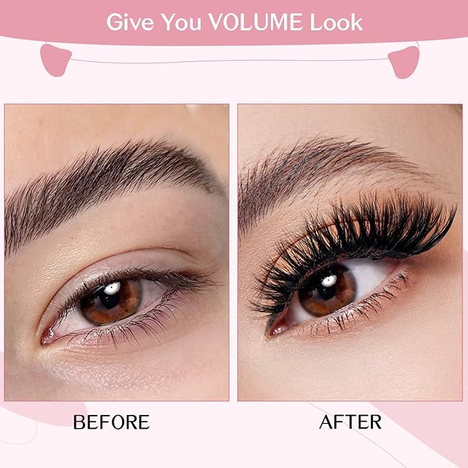 Cluster Lashes 72 Pcs Lash Clusters 2 in 1 DIY Eyelash Extension Individual Cluster Eyelashes Crush Style Self-Application Fluffy Super Thin Band Reusable Soft & Comfortable(Crush-D-10-16mix)