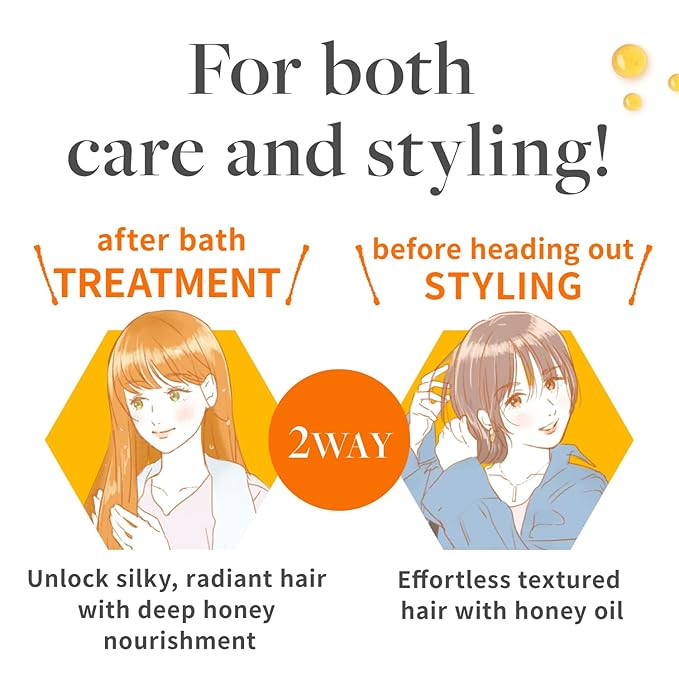[Genuine Product] &honey Deep Moist Hair Oil 100mL/ 3.38 Oz Sulfate-Free Moisturizing Hair Oil for Dry Hair |Unique Blend of Honeys & Argan Oil for Shine, Hydrated Hair Japanese Hair Care