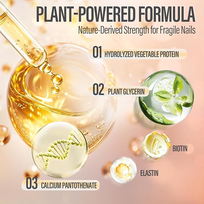 CHUCHU Nail Growth Serum for Summer: 15ML Milk Honey Organic Nail Oil with Vitamin B & E - Moisturizes Repairs and Promotes Nail Growth - Prevents Dryness Hangnails Non-Greasy