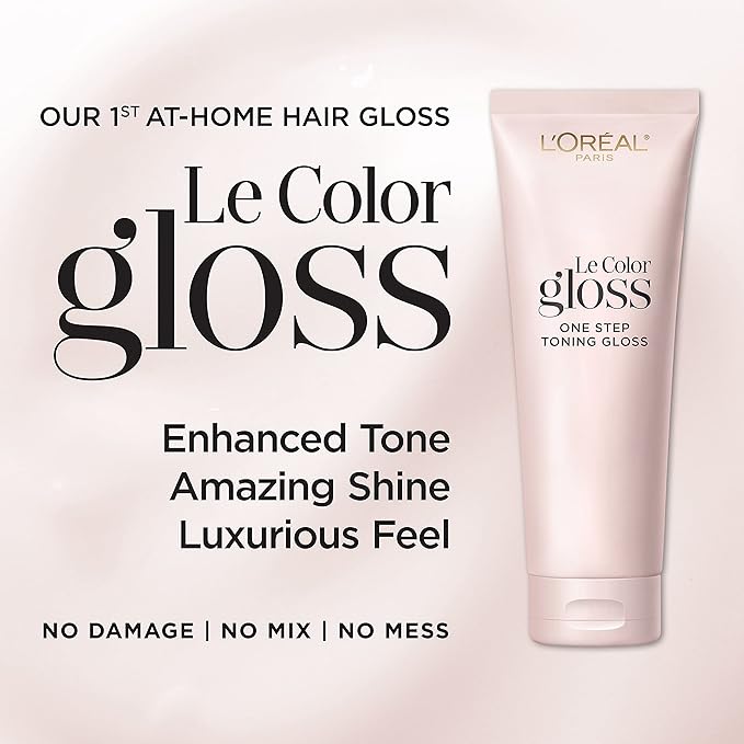 L'Oreal Paris Le Color Step Toning Hair Gloss,Rich Brunette,4 Ounce,(Pack of 12)