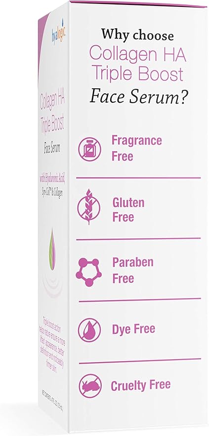Hyalogic HA Collagen Serum - Triple Boost Face for Skin Care - Peptides for Face, Youthful Firmness & Elasticity Boost, Fragrance & Paraben Free Marine 0.47 FL OZ