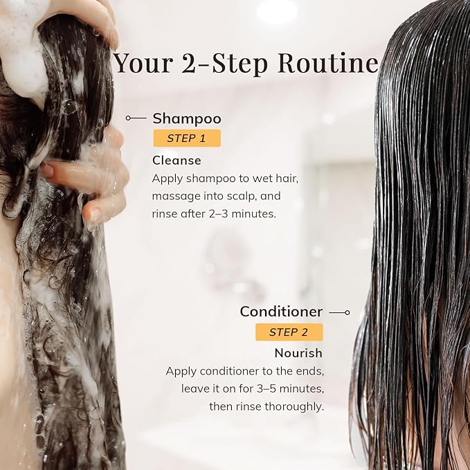 Hair Growth Shampoo and Conditioner Set - Rosemary & Biotin Shampoo and Conditioner for Hair Thickening - Botanical Boost for a Healthy Scalp, Hair Growth and Strengthen, 16.9 fl oz 2 Packs
