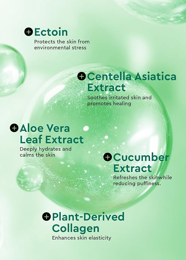 bewants Cica Collagen Hydrogel Jelly Mask with Centella Asiatica, Aloe Vera, Cucumber Extract – Moisturizing Face Sheet for Soothing, Firming, and Radiance (4 Packs)