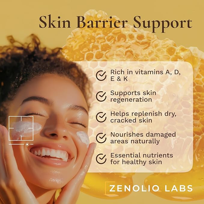 Beef Tallow for Skin Face - Tallow and Honey Balm for Face - Whipped Grass-Fed Moisturizer with Raw Honey & Beeswax - Hydrating Body Cream for Dry, Cracked and Sensitive Skin