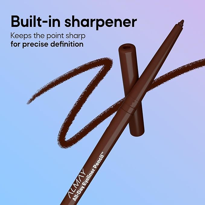 Almay All-Day Eyeliner Pencil, Hypoallergenic, Cruelty-Free, Oil-Free, Fragrance-Free, Ophthalmologist Tested, Long Wearing and Water Resistant (Packaging May Vary), 209 Black Raisin, 0.01 oz