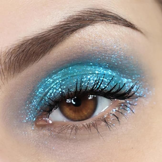 Liquid Eyeshadows, Long-lasting Liquid Glitter-Eyeshadows Colorful Eye Shadows for Eye-Makeup (Blue)