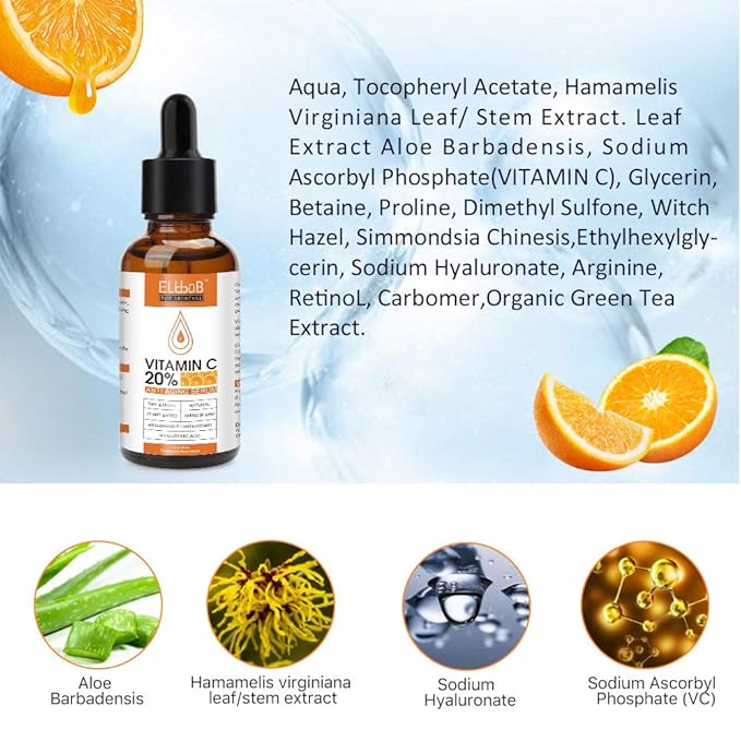 Premium 20% Vitamin C Serum For Face - (3PACK) with Hyaluronic Acid, Retinol & Amino Acids - Boost Skin Collagen,Hydrate & Plump Skin, Anti Aging & Wrinkle Facial Serum