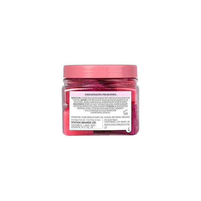 Sunday Rain Rose Exfoliating Cubes 150g - Vegan Sugar Scrub with Shea Butter - Hydrating and Nourishing Exfoliator for Smooth, Soft Skin - Cruelty Free, Gentle Exfoliation for All Skin Types