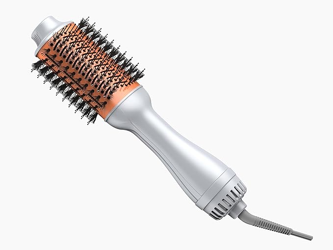 SHEGLAM 4-in-1 Hot Air Brush - Hair Dryer & Styler with 33000 RPM Motor, Gloss PRO Coating for Shine, 3 Heat Settings, Tangle-Free Ionic Bristles for Frizz-Free Blowouts (US Plug)