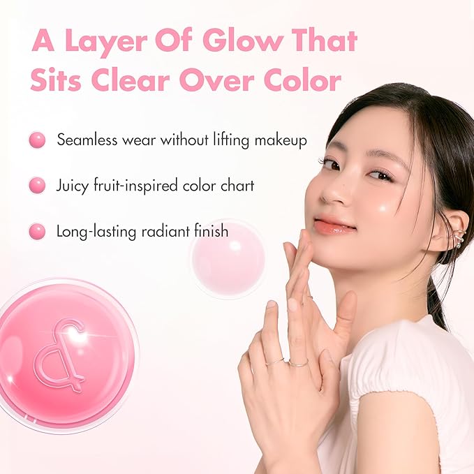 rom&nd JUICY ROLL CHEEK 02 Dragon Berry | K-Beauty Liquid Blush for Clear, Dewy Glow | Long-Lasting Fruit-Inspired Blush | Effortless Roll-On Application