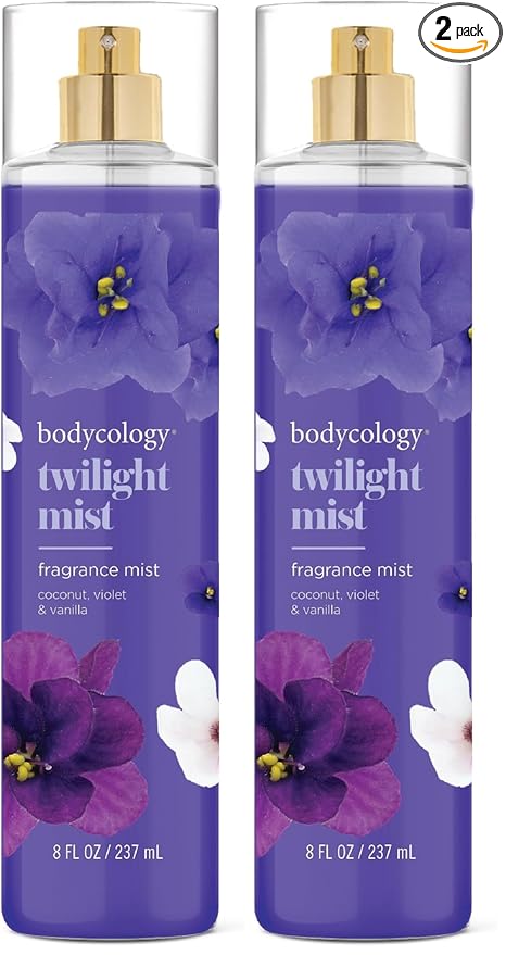 Bodycology Long-Lasting Fragrance Body Mist, Twilight Mist, 8 fl oz (Pack of 2)
