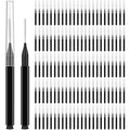 MAPVOLUT 120PCs Micro Eyebrow Brush with Cap - Eyebrow Tinting, Lash Filler, Brow Lifting Brush - Professional Makeup Kit for Eyebrow Lamination, Beauty Salon & Home Beauty Care