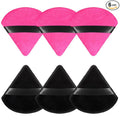 6 Pieces Powder Puff Face Soft Triangle for Loose and Body Powder, Velour Makeup Sponge Set Setting Powder Puff Makeup Tools