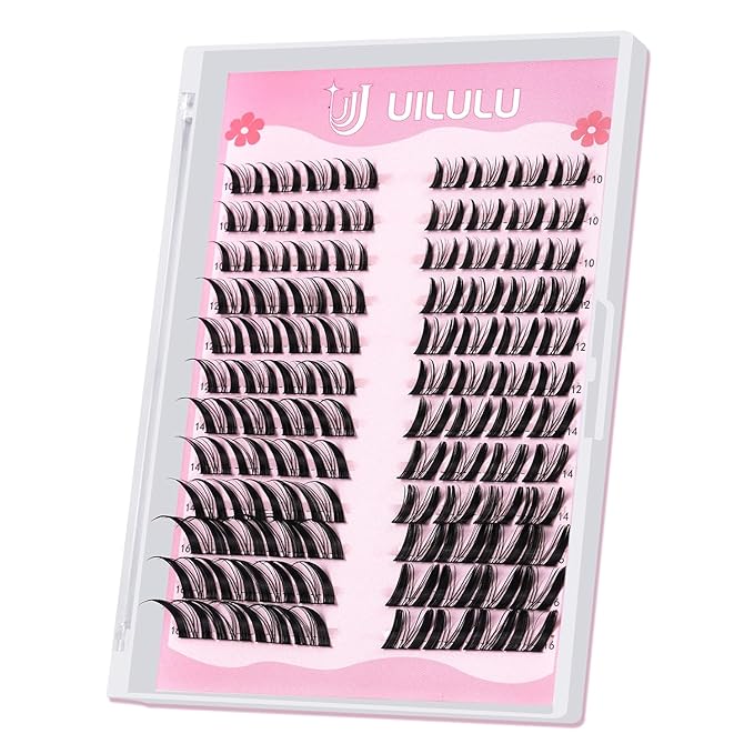 Manga Fairy Lash Clusters 10–16mm–Anime FoxEye D Curl Eyelash Clusters (Left & Right WideSpan)–DIY Wet Look Lash Extensions–Individual Fake Lashes (U29 Lash Only)