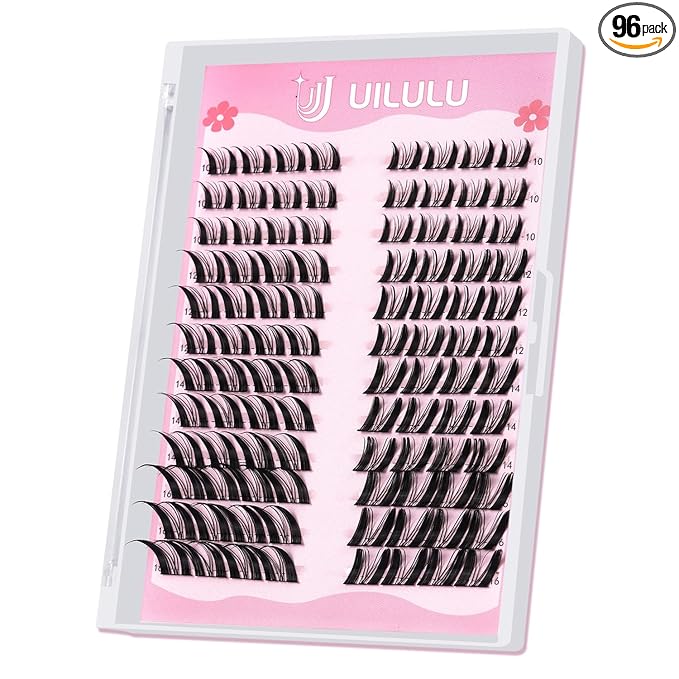 Manga Fairy Lash Clusters 10–16mm–Anime FoxEye D Curl Eyelash Clusters (Left & Right WideSpan)–DIY Wet Look Lash Extensions–Individual Fake Lashes (U29 Lash Only)
