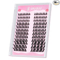 Manga Fairy Lash Clusters 10–16mm–Anime FoxEye D Curl Eyelash Clusters (Left & Right WideSpan)–DIY Wet Look Lash Extensions–Individual Fake Lashes (U29 Lash Only)