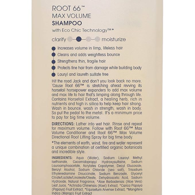 Giovanni Cosmetics Root 66 Max Volume Shampoo, 8.5 oz