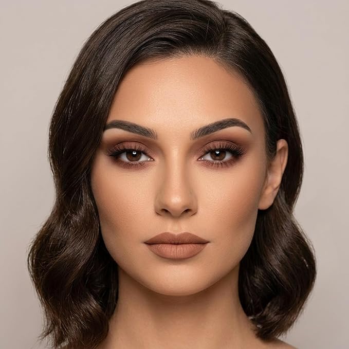 Erinde Single Brown Matte Eyeshadow Palette, High Pigment, Long Lasting, Intense Color, Neutral Nudes Naked Matte Pressed Powder Eye Shadow Palette