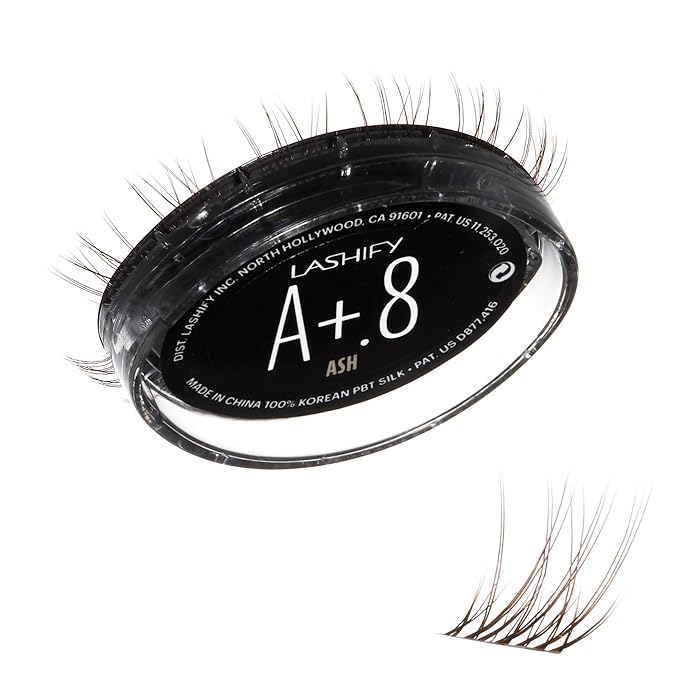 Lashify Amplify Plus+ 8mm Eyelash Extensions Refill in Ash Color, Easy DIY False Lashes for the Most Delicate, Natural and Long Lasting Look