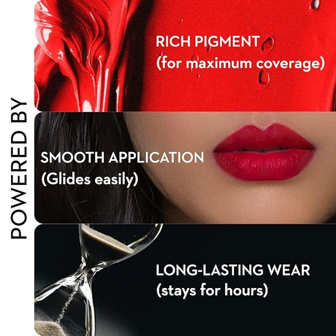 SUGAR Cosmetics Matte as Hell Crayon Lipsticks for Women Lasts Up To 8+ Hours Lip Crayon with Sharpener - 2.8 g (Pack of 1) 34 Cherry Ames