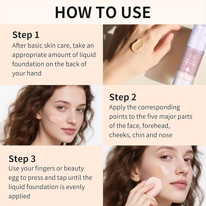 Acne-serum Foundation with Salicylic Acid & Vitamin E, Sensitive Skin Foundation Vegan & Non-Comedogenic for Acne Skin Care (Medium-209)