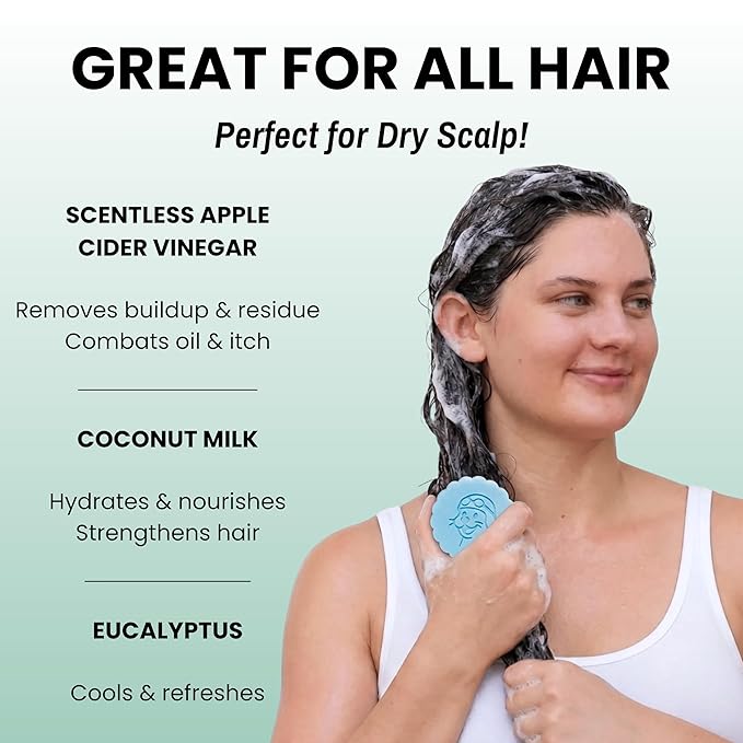 Otter co. Tea Tree Conditioner Bar for Dry, Itchy, Flaky Scalp – Soothe and Hydrate – Zinc, Apple Cider Vinegar, Moisturizing Bar Conditioner – Vegan, Natural, Sulfate Free – All Hair Types, USA Made