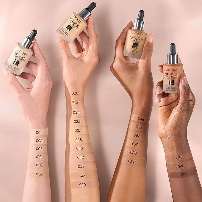 Catrice | HD Liquid Coverage Foundation | High & Natural Coverage | Vegan & Cruelty Free (038 | Honey Beige)