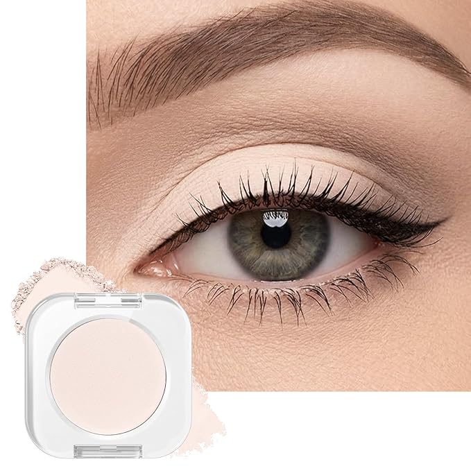 Erinde Nude Beige Matte Single Eye Shadow Palette Makeup for Older Women, Natural Eyeshadow Powder for Blue, Green Brown Eyes, High Pigment Blendable Long-Lasting Eye Shadow Sombras para Ojos, 01