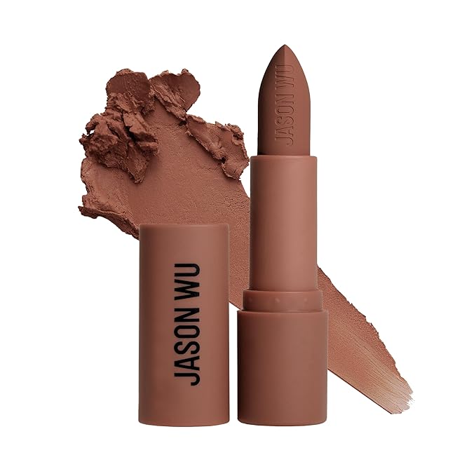 Jason Wu Beauty Hot Fluff Modern Matte Lipstick - 3-in-1 Lipstick, Blush, Shadow, 3.8g 0.134oz (Pecan Pie, 3.8g)