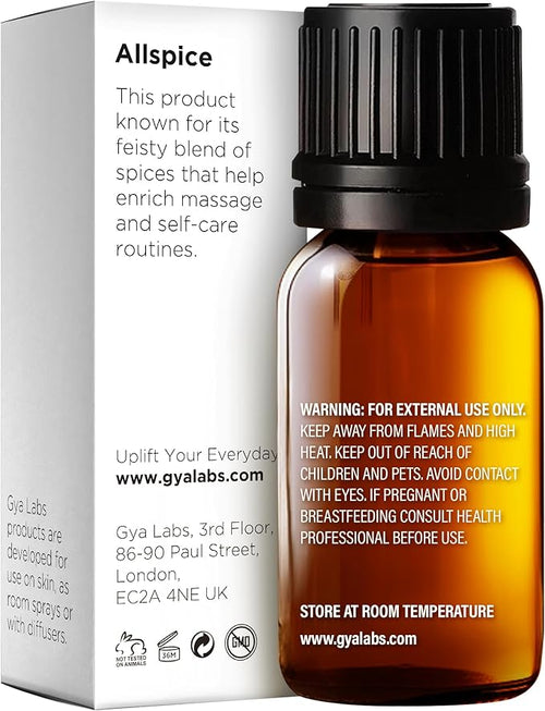 100% Pure Allspice Essential Oil - 0.34 Fl Oz - Allspice Oil for Hair, Skin, Diffuser, Aromatherapy & DIY Candle Making Scent
