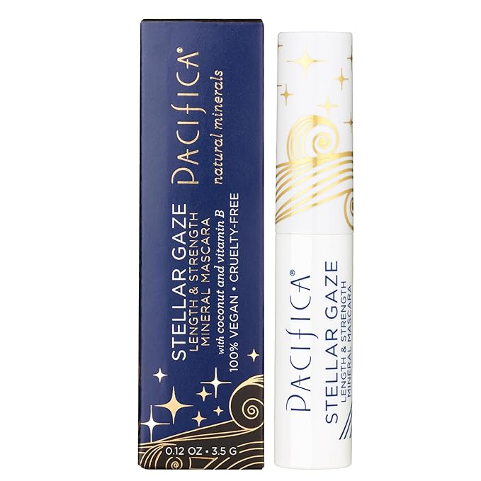 Pacifica Mini Stellar Gaze Mascara – Supernova Black Trial Size, Length & Strength Mineral Mascara, Travel-Friendly, Vegan Ophthalmologist Tested