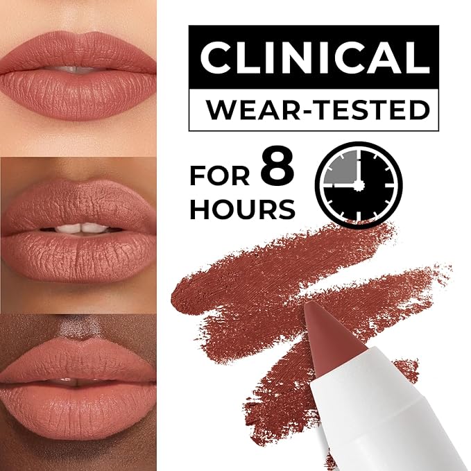 Lamel Gel Lip Liner Pencil - Rose Plum - 2-in-1 Waterproof Lip Liner - 8-Hour Wear, Creamy Texture, Sharpenable, High Pigment - Provides Smooth Finish or Full Coverage - N.408