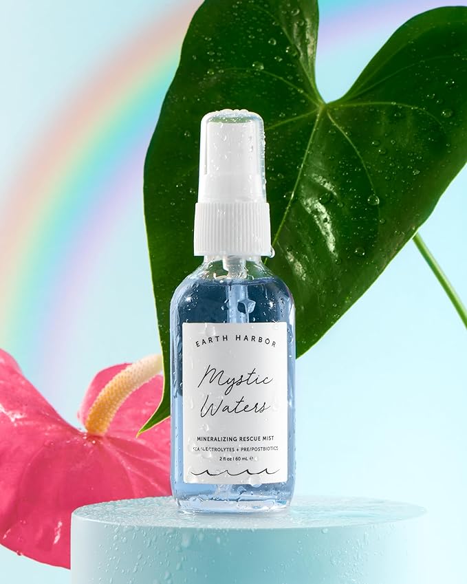 Earth Harbor Mystic Waters Mineral Balancing Mist, Electrolyte Toner & Magnesium Boost, Soothes Redness, Calms Oily Combo & Sensitive Skin, Hydrates, Alcohol-Free, 19 Actives, pH Balanced, 2 oz
