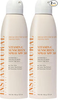 InstaNatural Skin Care Vitamin C SPF 50 Broad Spectrum Sunscreen Spray, Brightens & Hydrates, UVA, UVB Sun Protection Sunblock, with Aloe Vera & Botanicals, Aerosol Bottle, 5.5 Fl Oz (Pack of 2)