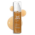 Sunscreen Body Glow Oil, Broad Spectrum SPF 45, Lightweight Waterproof Moisturizing Coconut Shimmer Oil with Gold Mica, Travel Size Summer Sunscreen Skin Illuminator-AMBER, 3.38 fl oz