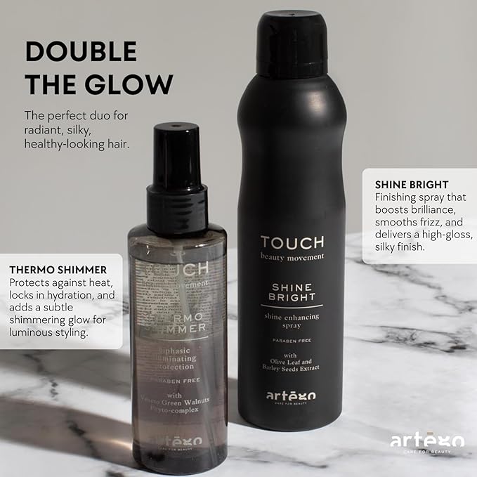 Artègo TOUCH Shine Bright Shine Enhancing Spray (8.5 fl oz) – Professional-Grade Ultra-Lightweight Finishing Spray